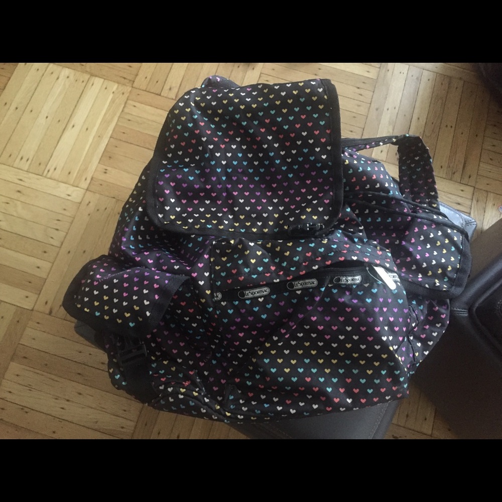 Backpack - LeSportsac - hearts - great condition